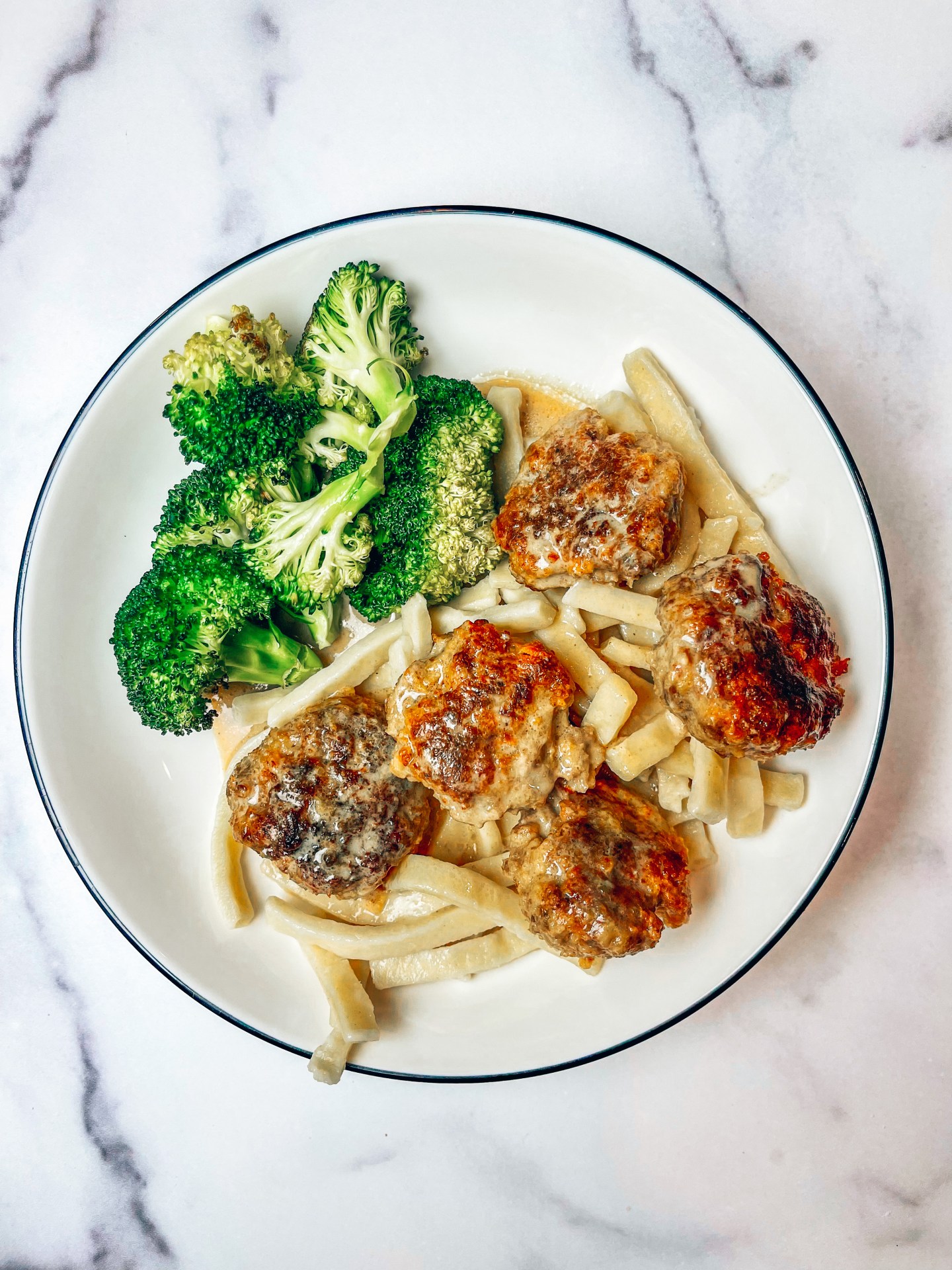 Swedish Meatballs with Egg Noodles