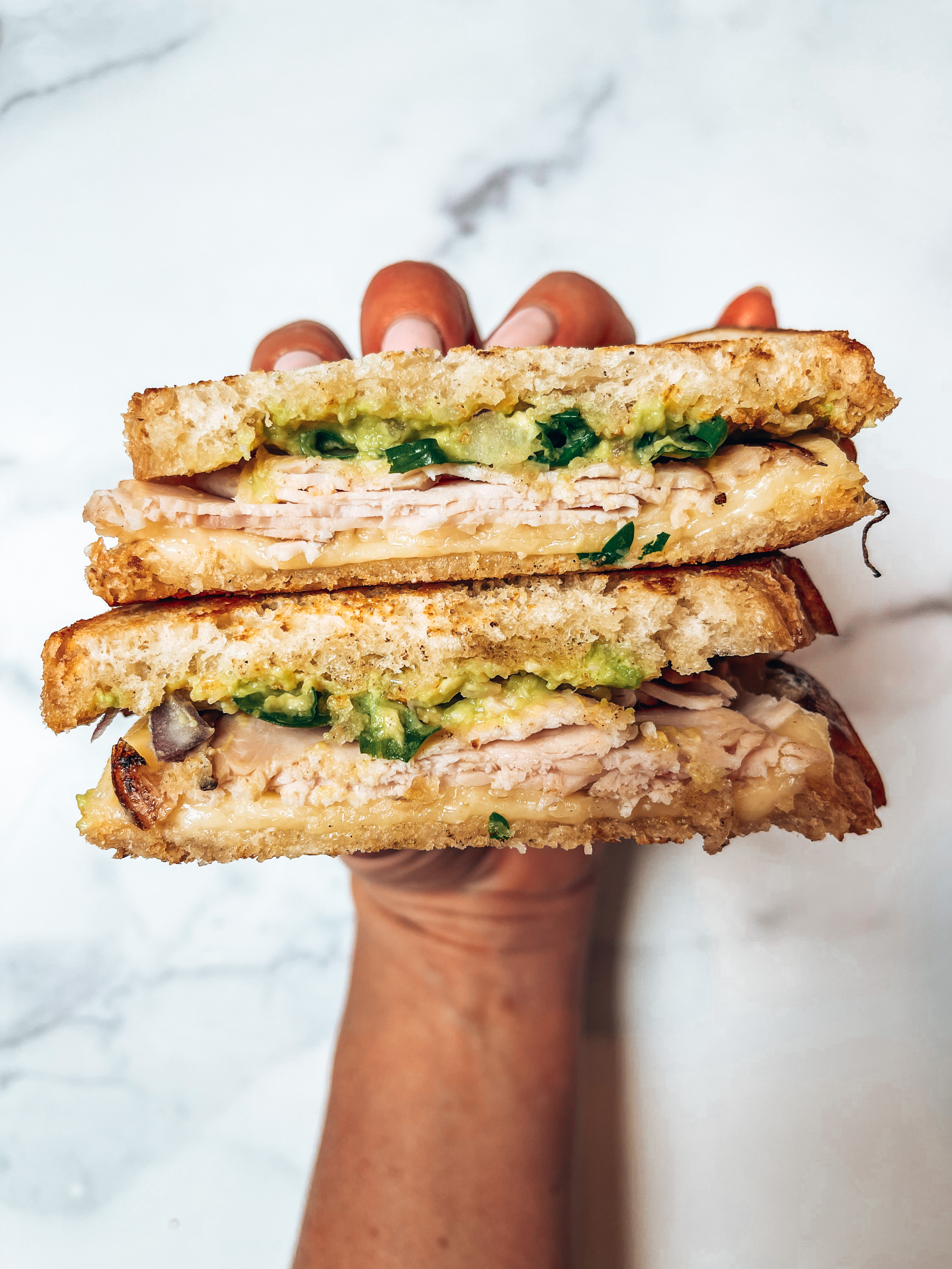 10 Minute Turkey, Swiss Melt with Guacamole