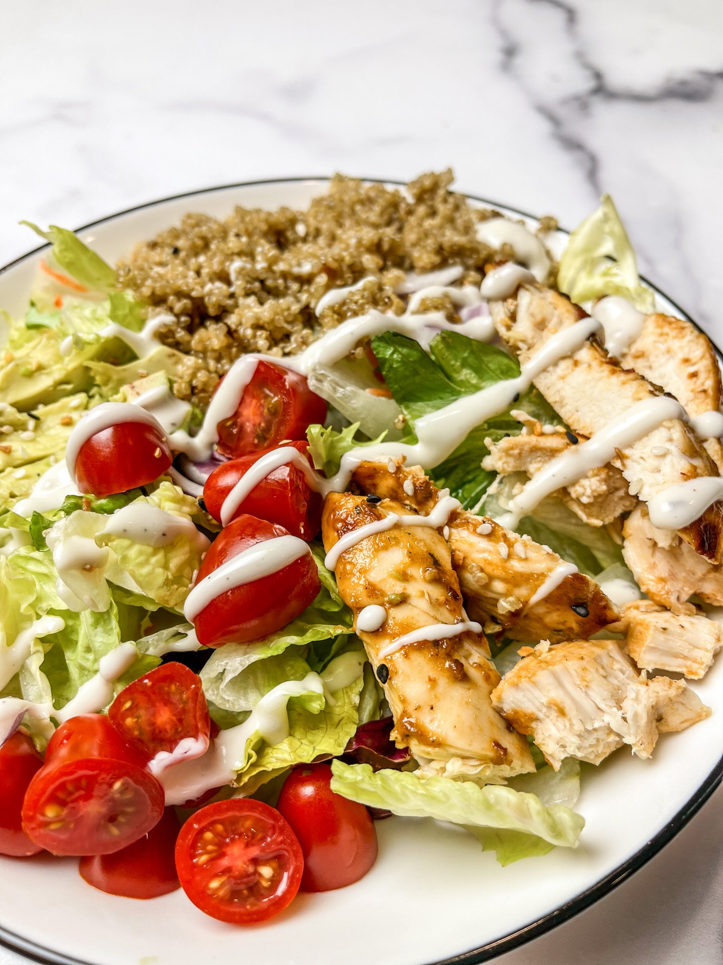 Honey Chipotle Chicken and Lime Quinoa Bowls