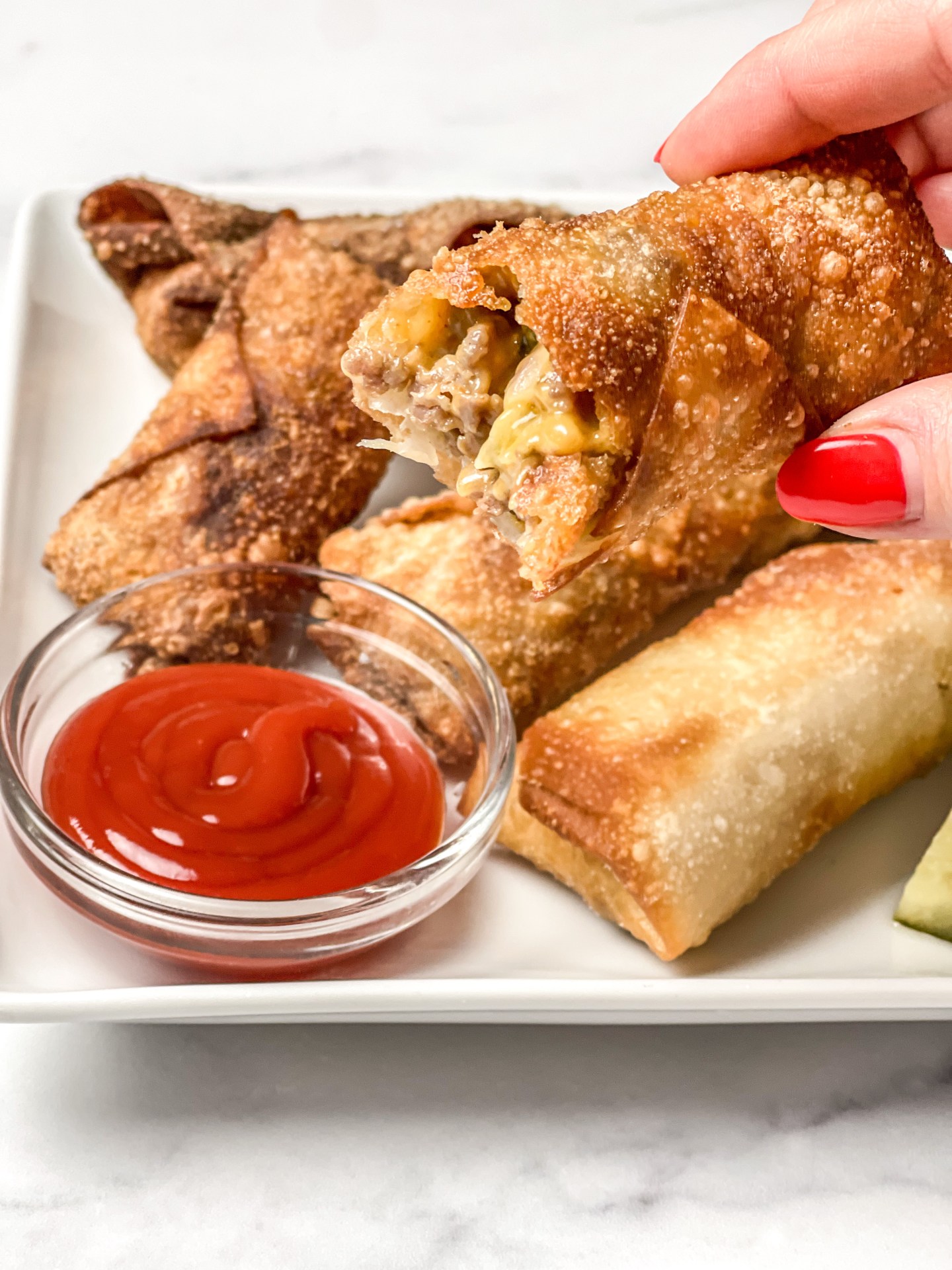 Cheeseburger Egg Rolls